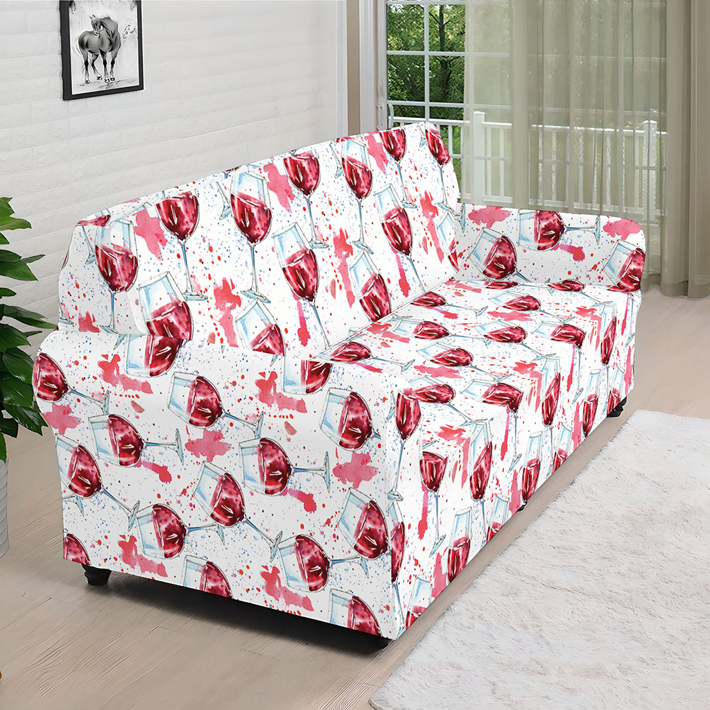 Splash Wine Pattern Print Sofa Cover