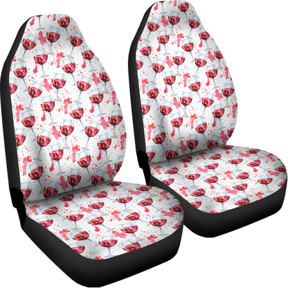 Splash Wine Pattern Print Universal Fit Car Seat Covers