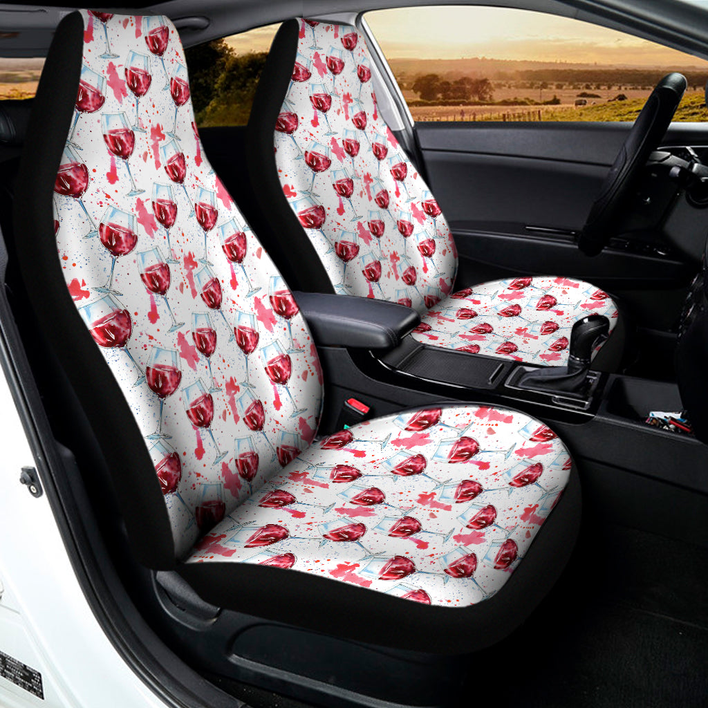 Splash Wine Pattern Print Universal Fit Car Seat Covers