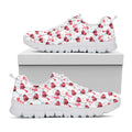 Splash Wine Pattern Print White Running Shoes