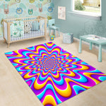 Splashing Colors Moving Optical Illusion Area Rug GearFrost