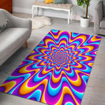 Splashing Colors Moving Optical Illusion Area Rug GearFrost