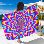 Splashing Colors Moving Optical Illusion Beach Sarong Wrap