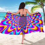 Splashing Colors Moving Optical Illusion Beach Sarong Wrap