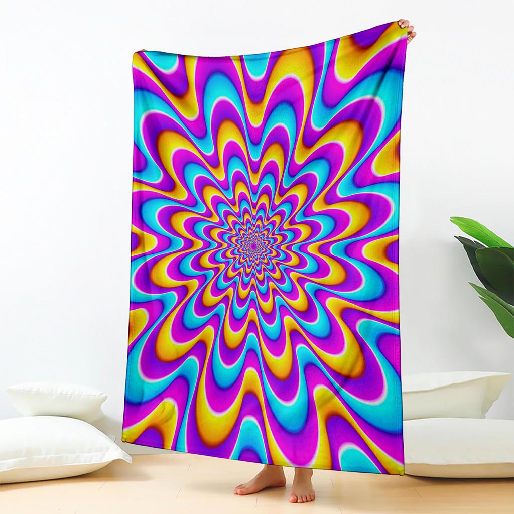 Splashing Colors Moving Optical Illusion Blanket