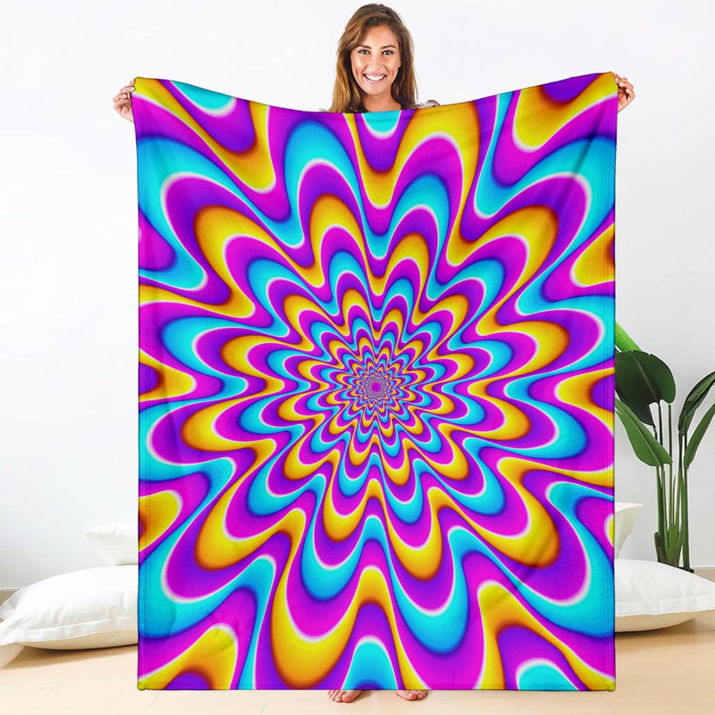 Splashing Colors Moving Optical Illusion Blanket