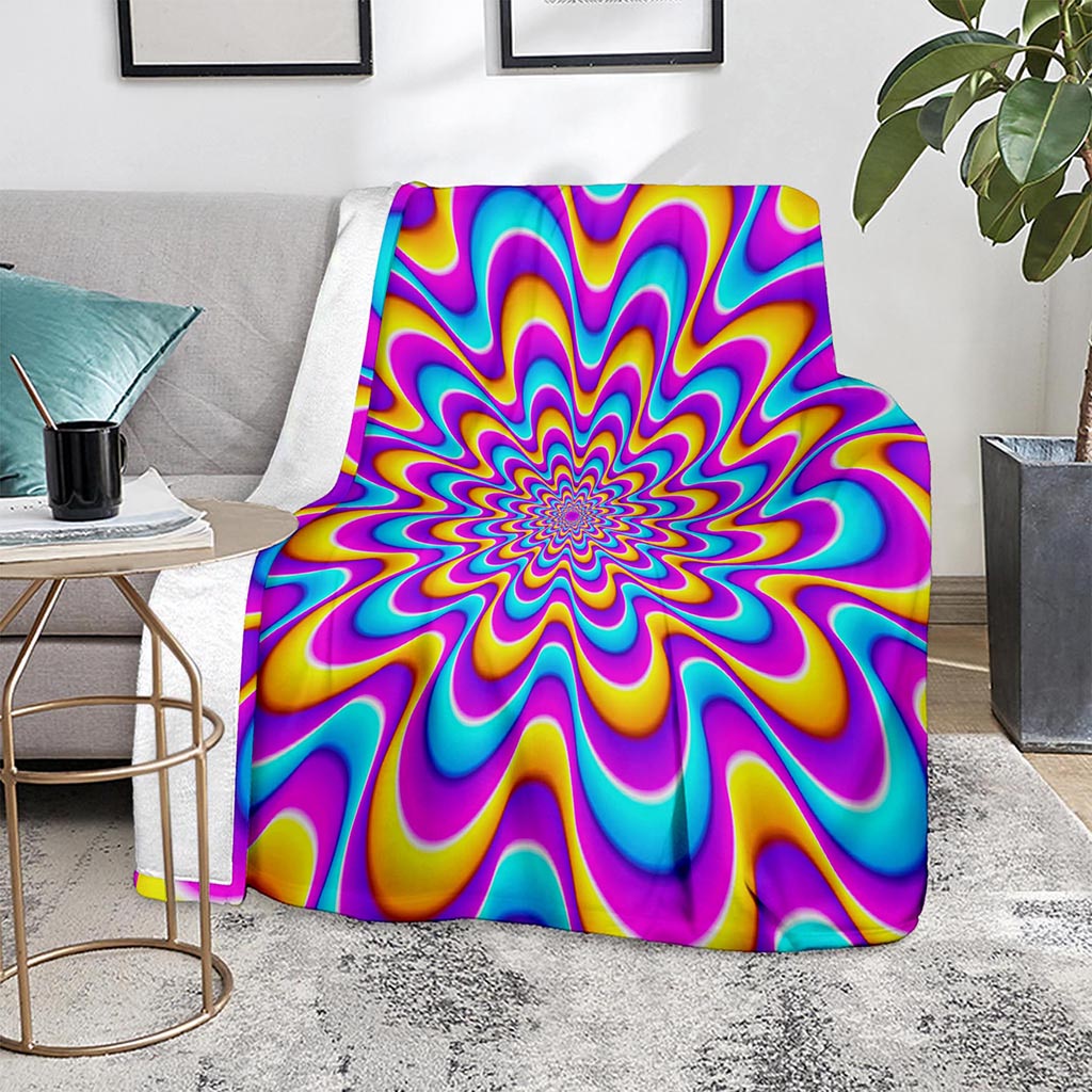 Splashing Colors Moving Optical Illusion Blanket