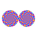 Splashing Colors Moving Optical Illusion Car Coasters