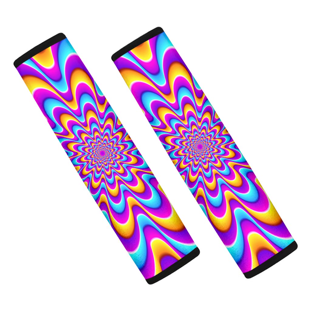 Splashing Colors Moving Optical Illusion Car Seat Belt Covers