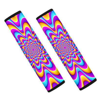 Splashing Colors Moving Optical Illusion Car Seat Belt Covers