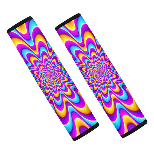 Splashing Colors Moving Optical Illusion Car Seat Belt Covers