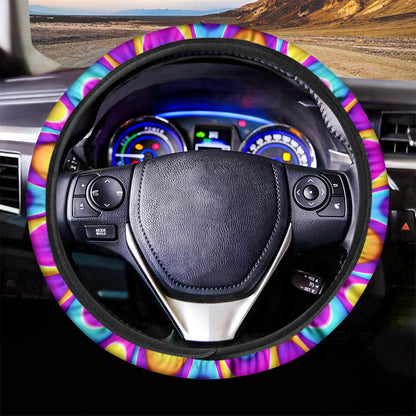 Splashing Colors Moving Optical Illusion Car Steering Wheel Cover
