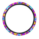 Splashing Colors Moving Optical Illusion Car Steering Wheel Cover