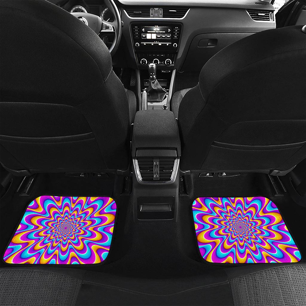 Splashing Colors Moving Optical Illusion Front and Back Car Floor Mats