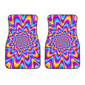 Splashing Colors Moving Optical Illusion Front Car Floor Mats