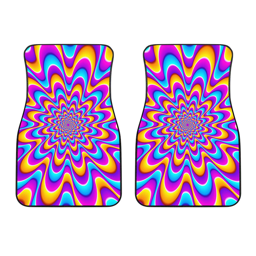 Splashing Colors Moving Optical Illusion Front Car Floor Mats