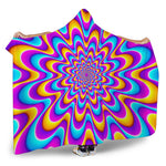 Splashing Colors Moving Optical Illusion Hooded Blanket