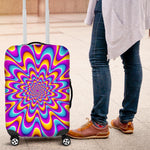 Splashing Colors Moving Optical Illusion Luggage Cover GearFrost