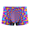 Splashing Colors Moving Optical Illusion Men's Boxer Briefs