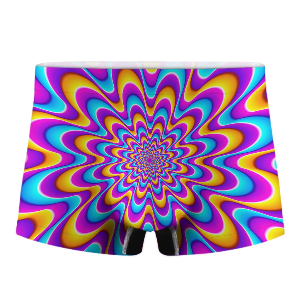 Splashing Colors Moving Optical Illusion Men's Boxer Briefs