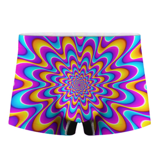 Splashing Colors Moving Optical Illusion Men's Boxer Briefs