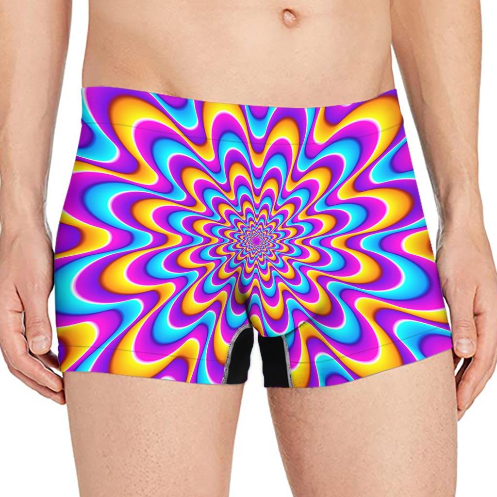 Splashing Colors Moving Optical Illusion Men's Boxer Briefs