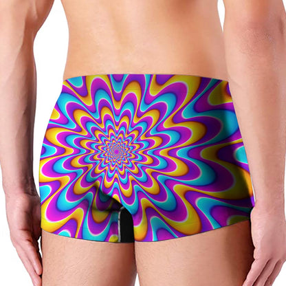 Splashing Colors Moving Optical Illusion Men's Boxer Briefs
