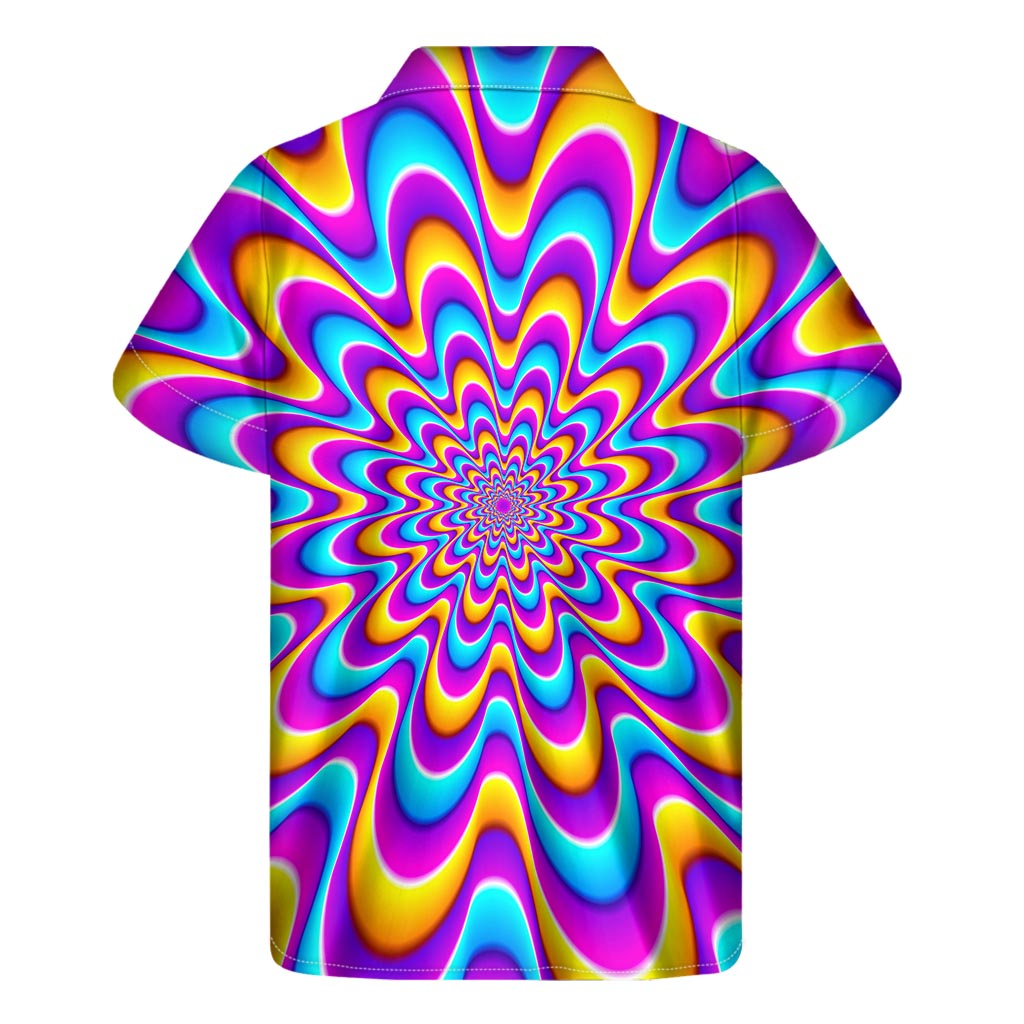 Splashing Colors Moving Optical Illusion Men's Short Sleeve Shirt