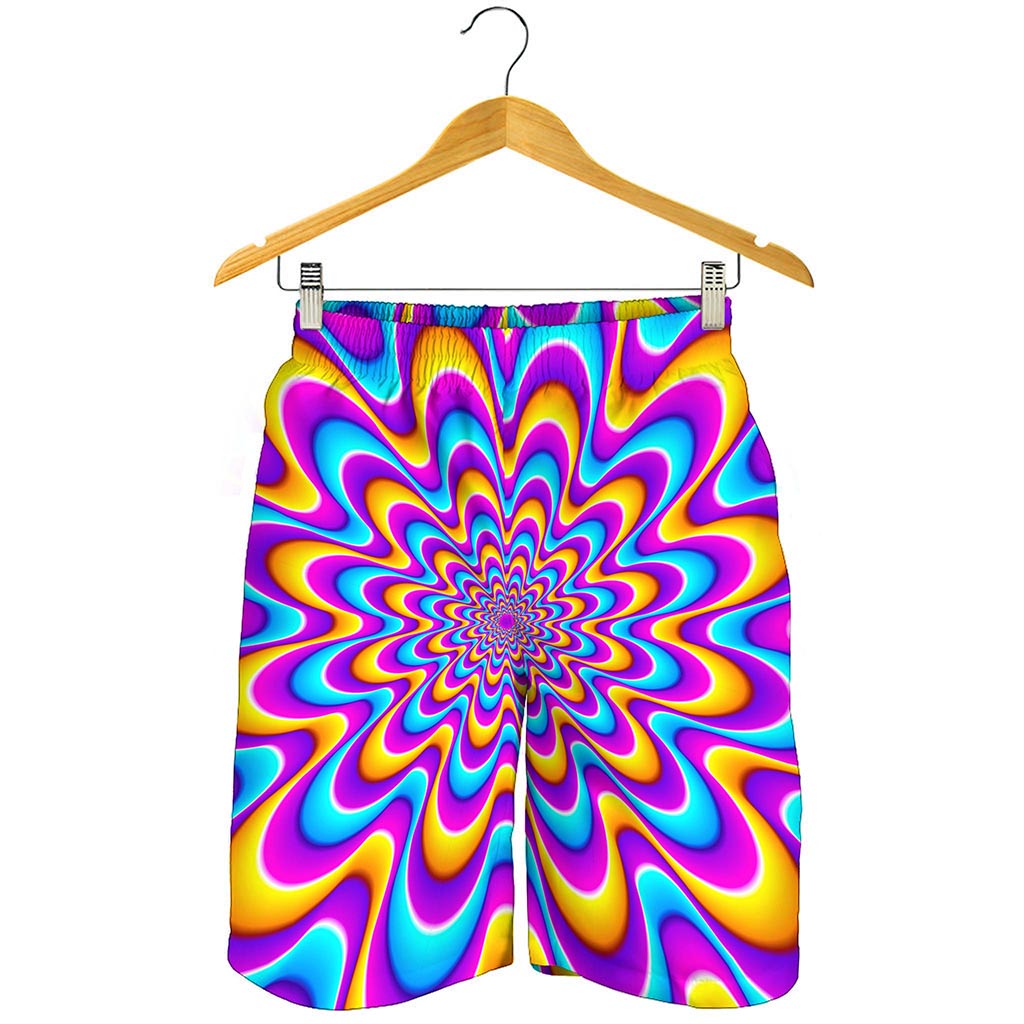 Splashing Colors Moving Optical Illusion Men's Shorts