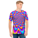 Splashing Colors Moving Optical Illusion Men's T-Shirt