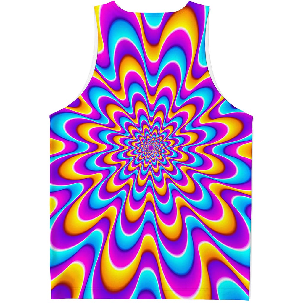 Splashing Colors Moving Optical Illusion Men's Tank Top