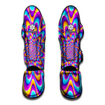 Splashing Colors Moving Optical Illusion Muay Thai Shin Guard