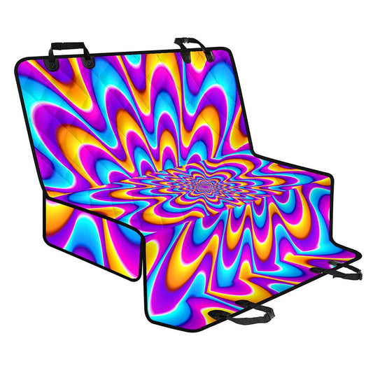 Splashing Colors Moving Optical Illusion Pet Car Back Seat Cover