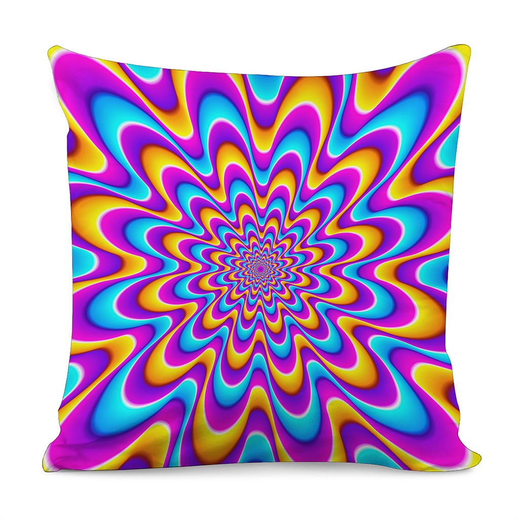 Splashing Colors Moving Optical Illusion Pillow Cover