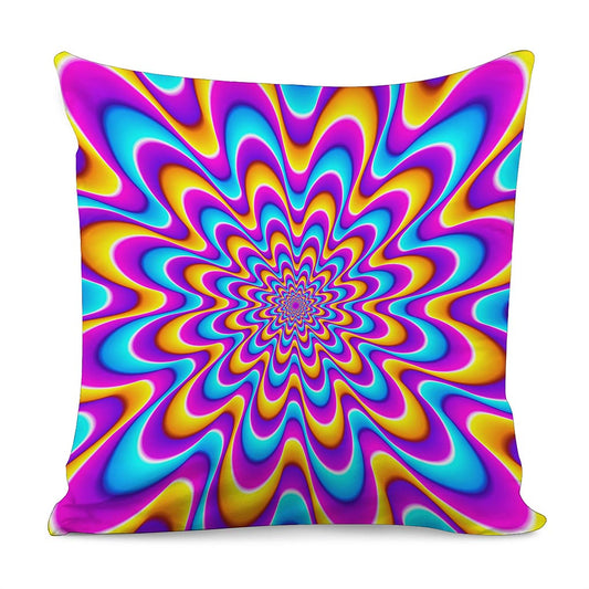 Splashing Colors Moving Optical Illusion Pillow Cover