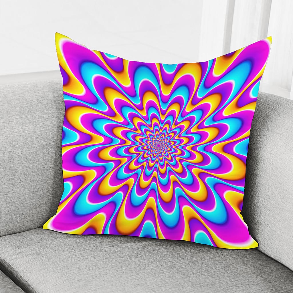Splashing Colors Moving Optical Illusion Pillow Cover