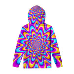 Splashing Colors Moving Optical Illusion Pullover Hoodie