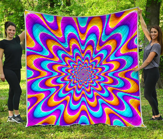 Splashing Colors Moving Optical Illusion Quilt