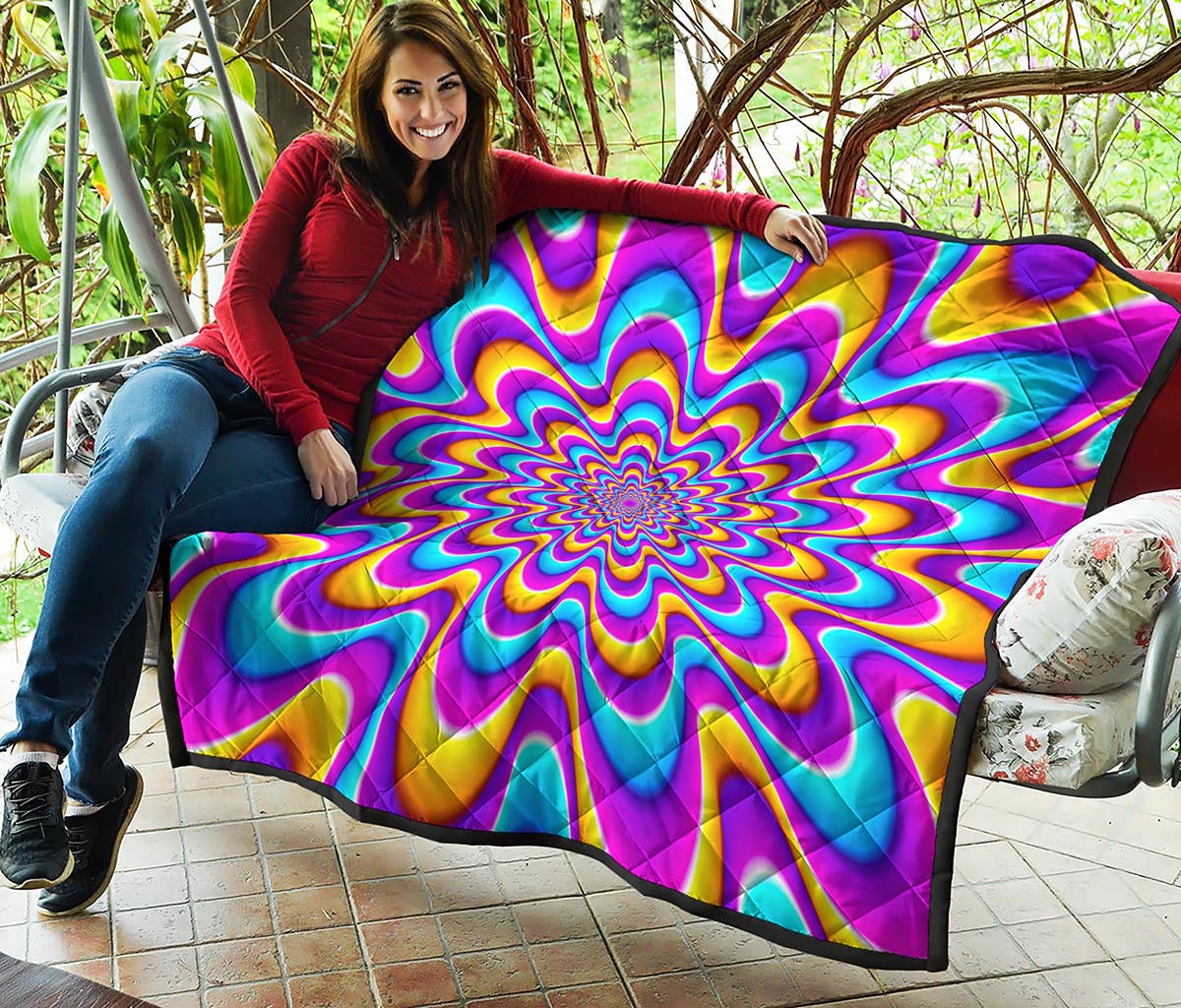 Splashing Colors Moving Optical Illusion Quilt