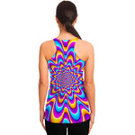 Splashing Colors Moving Optical Illusion Women's Racerback Tank Top