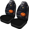 Spooky House Pumpkin Halloween Universal Fit Car Seat Covers GearFrost