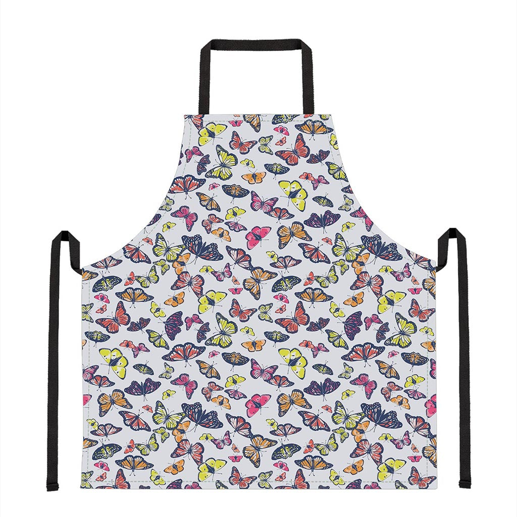 Spring Butterfly Pattern Print Apron