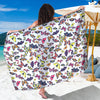 Spring Butterfly Pattern Print Beach Sarong Wrap