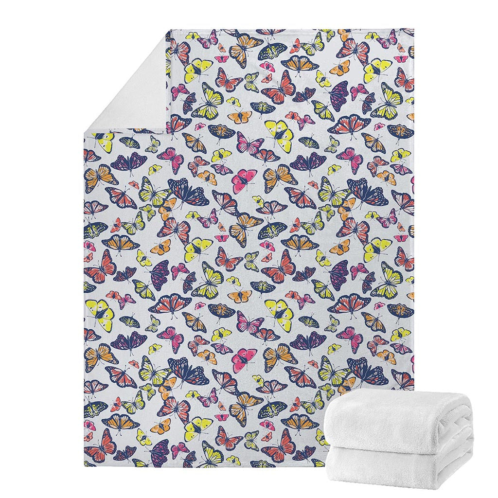 Spring Butterfly Pattern Print Blanket