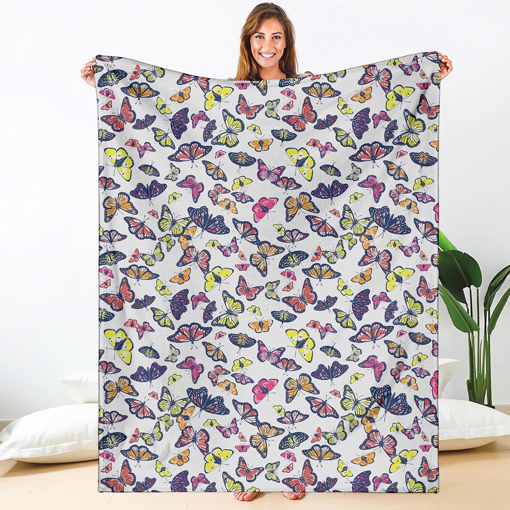 Spring Butterfly Pattern Print Blanket
