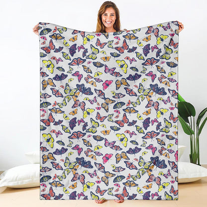 Spring Butterfly Pattern Print Blanket