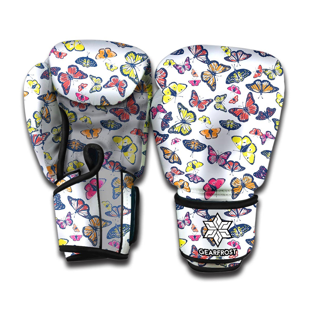 Spring Butterfly Pattern Print Boxing Gloves