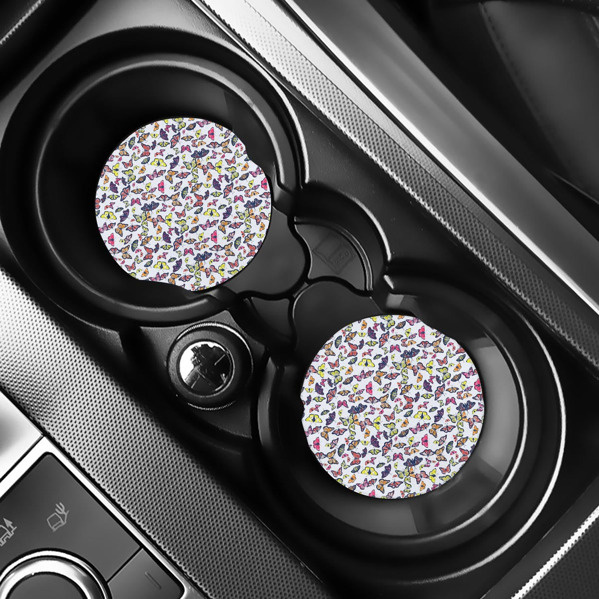 Spring Butterfly Pattern Print Car Coasters