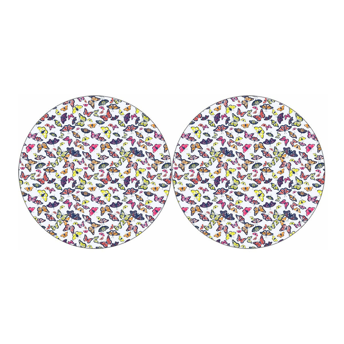Spring Butterfly Pattern Print Car Coasters