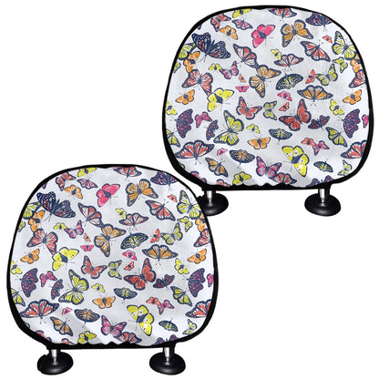 Spring Butterfly Pattern Print Car Headrest Covers